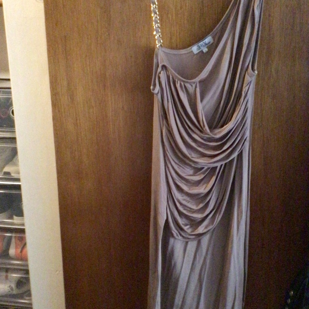 Chain strap mini dress